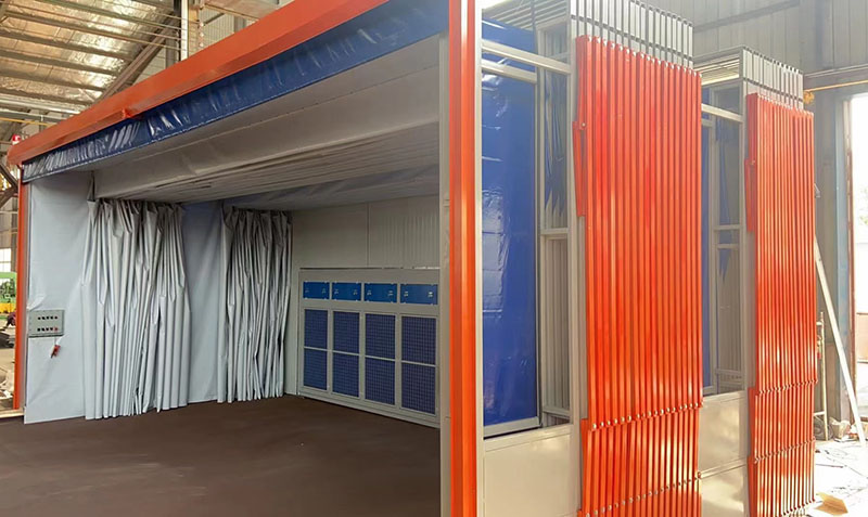 怎么預(yù)防移動伸縮噴漆房脫軌？